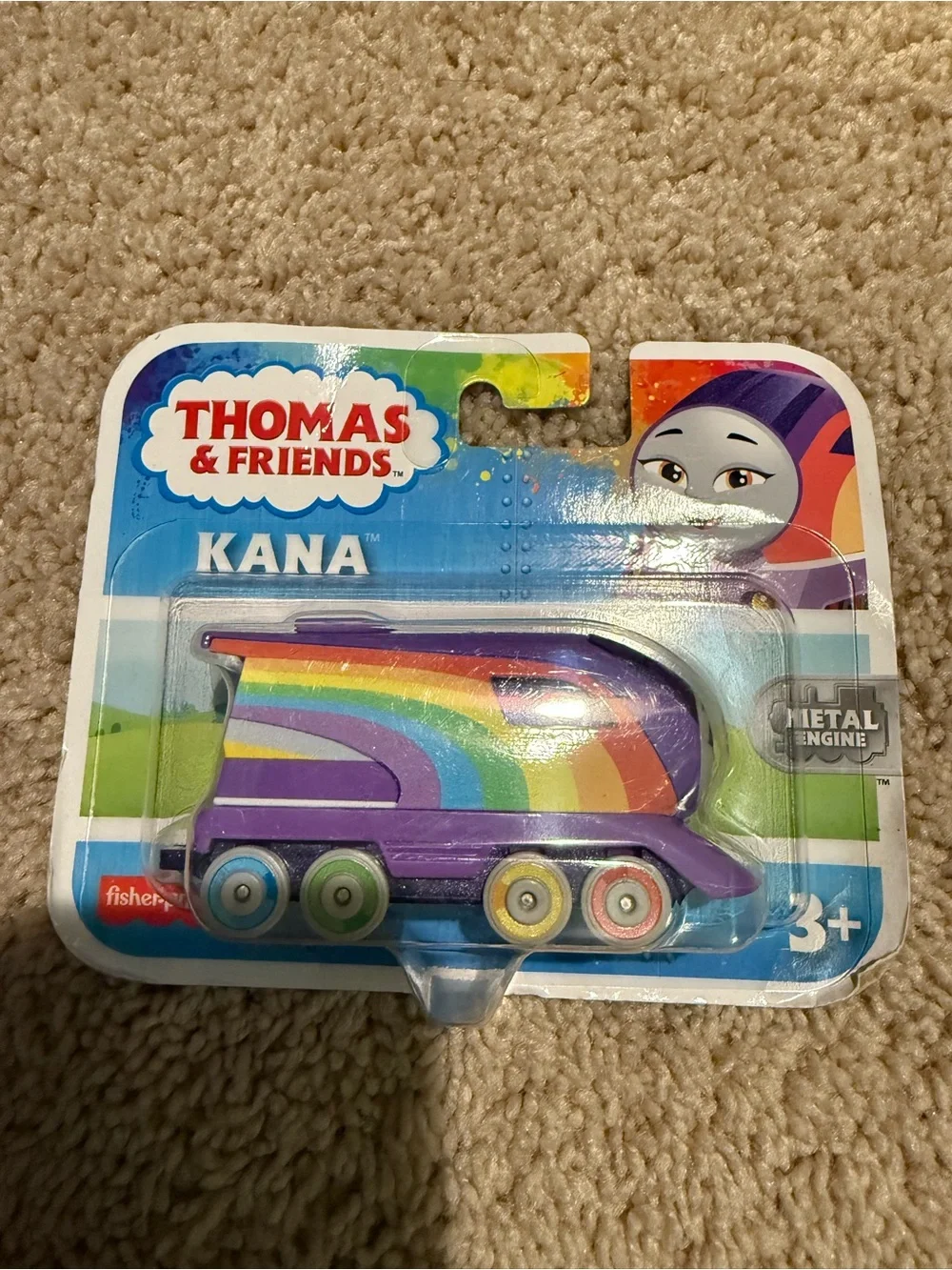 🚂 Thomas & Friends Fisher Price Rainbow Kana Metal Push-Along Toy Train